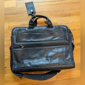 Tumi leather briefcase
